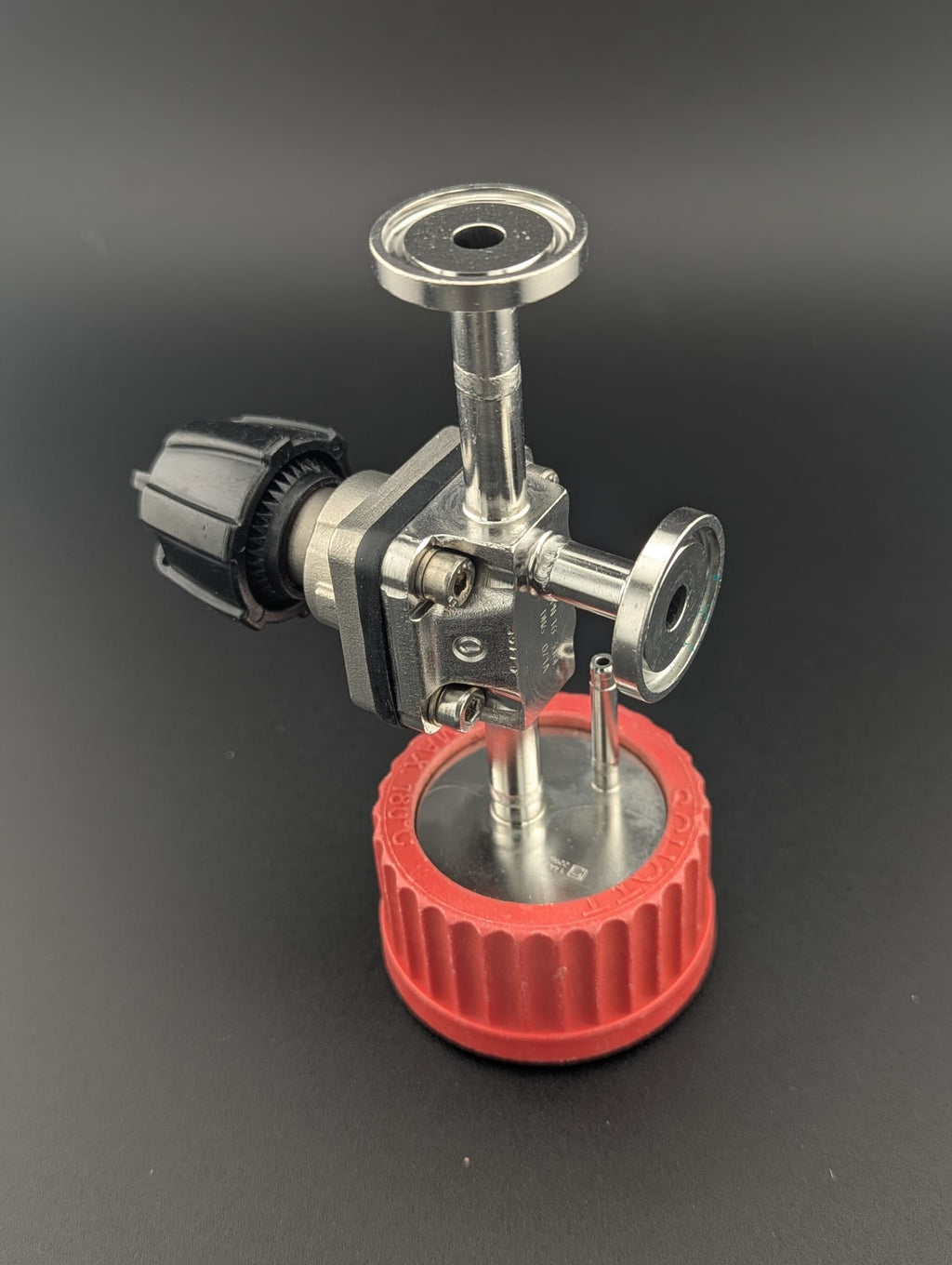 Vanne à membrane sur couvercle de flacon Schott Fermentec