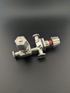 Vanne à membrane - Té double vanne - microclamp ASME BPE 1/2" inox 316L, électropolis   pour bioréacteur - Fermentec Shop