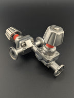 Vanne à membrane Gemü - Té double vanne - microclamp (Copie) Fermentec