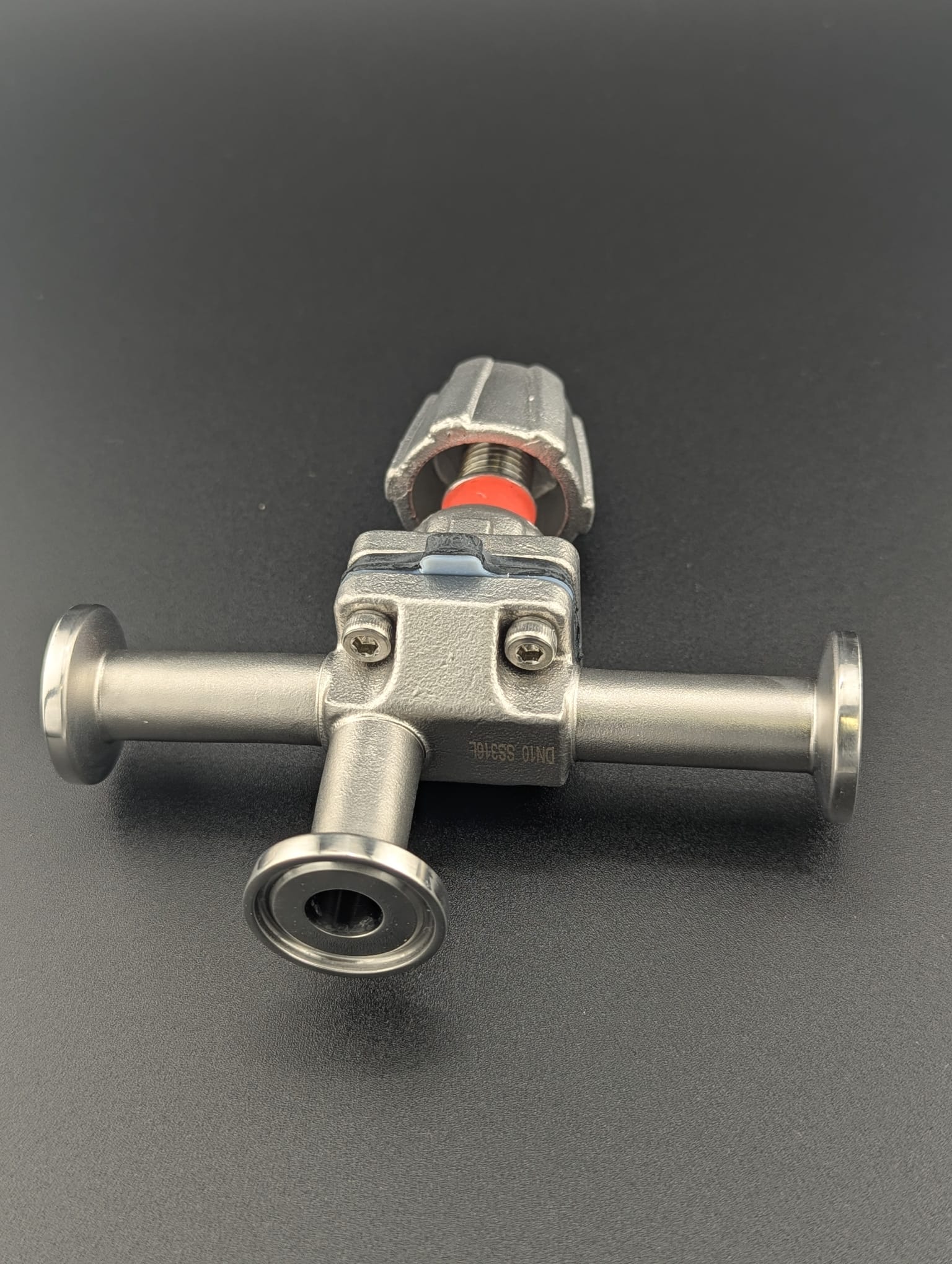 Vanne à membrane - 3 voies - microclamp ASME BPE 1/2" inox 316L, électropolis  pour bioréacteur - Fermentec Shop