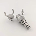 Vanne d'ajout 3 voies + 1 voie Inox 316L pour bioréacteur - Fermentec Shop