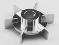 Pale d'agitation Rushton Ø15 Ø150 Inox 316L pour bioréacteur - Fermentec Shop