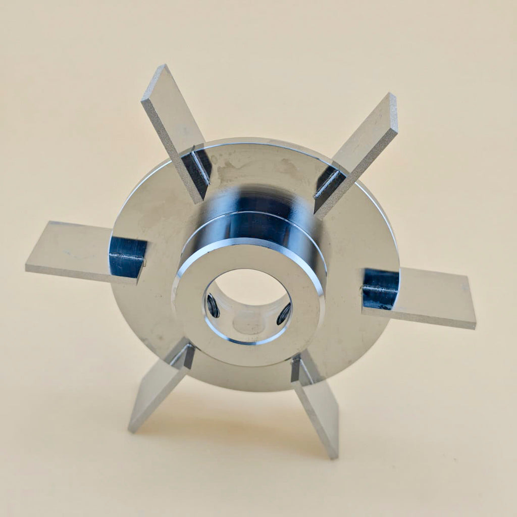 Pale d'agitation - Turbine Rushton Ø18 Ø95 - Inox 316L électropolis Fermentec