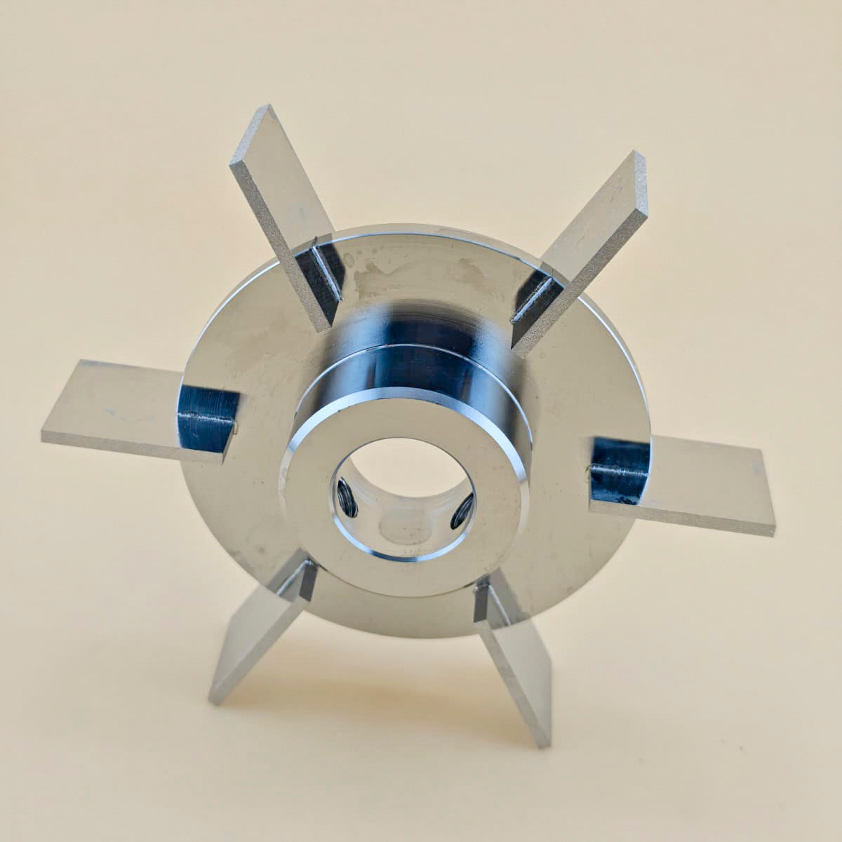 Pale d'agitation - Turbine Rushton Ø18 Ø95 - Inox 316L électropolis Fermentec