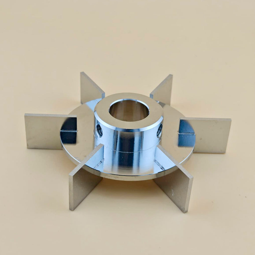 Pale d'agitation - Turbine Rushton Ø18 Ø95 - Inox 316L électropolis Fermentec