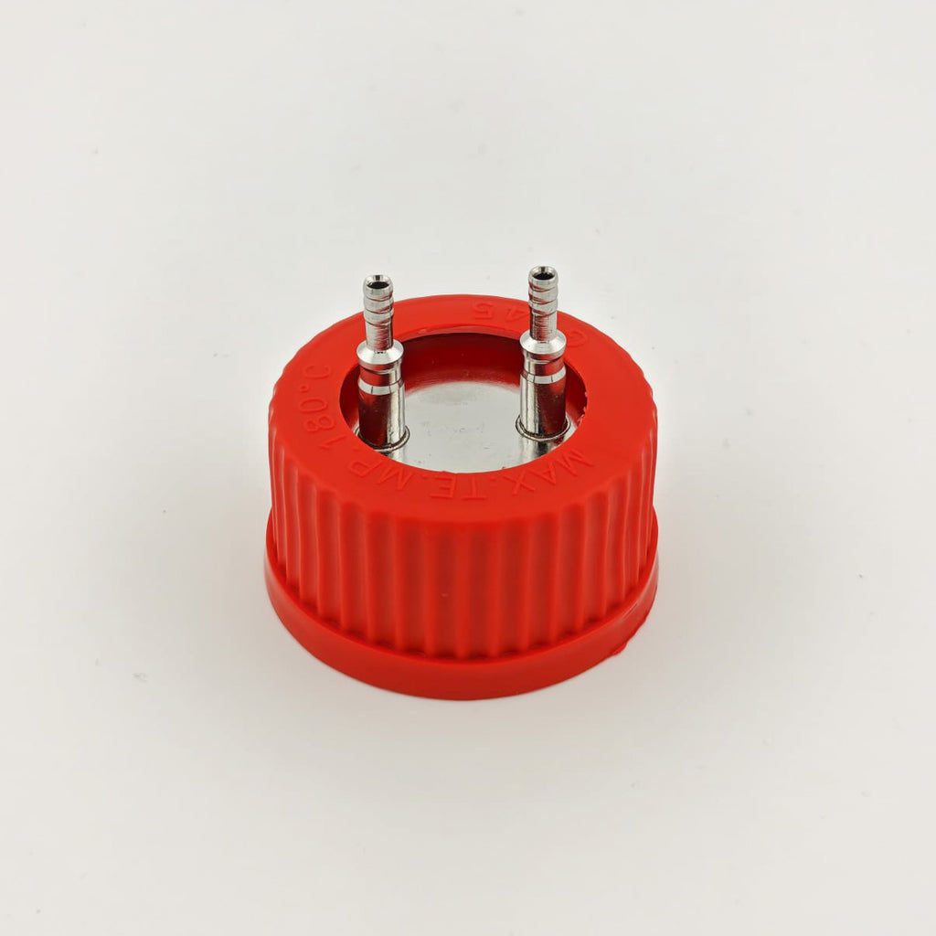 Platine GL45 double tube 4/6 mm Inox 316L pour bioréacteur - Fermentec Shop