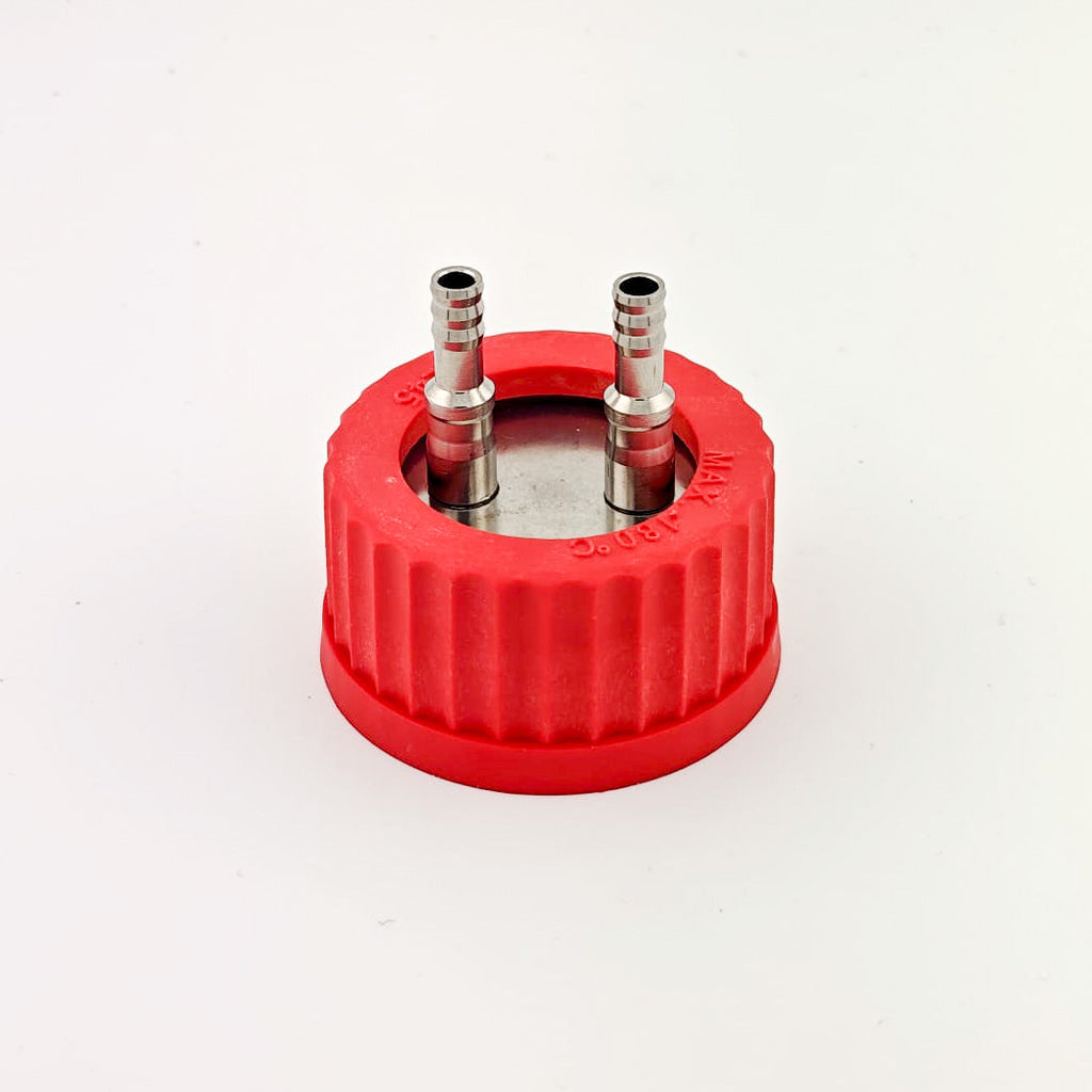 Platine GL45 double tube 6/8 mm Inox 316L pour bioréacteur - Fermentec Shop