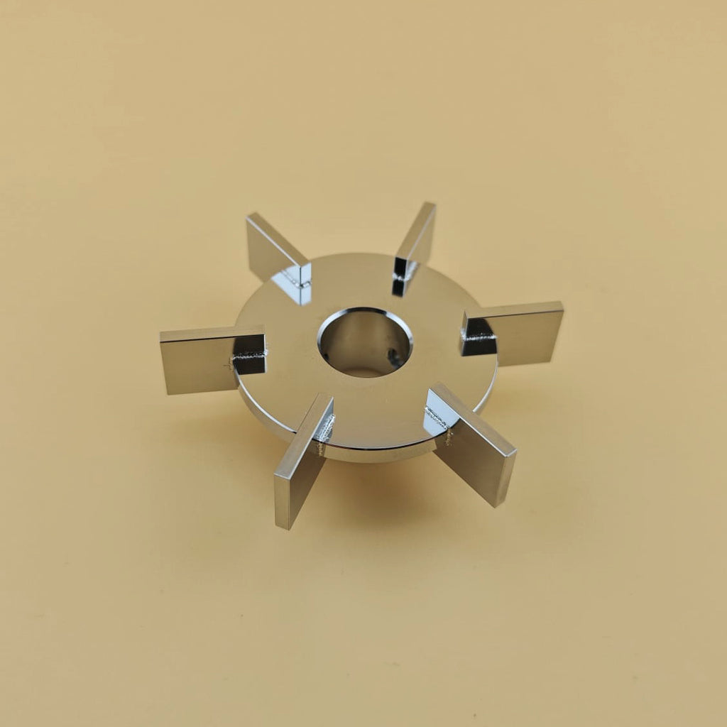 Pale d'agitation - Turbine Rushton Ø12 Ø54 - Inox 316L électropolis