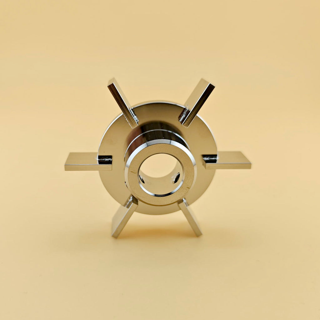 Pale d'agitation - Turbine Rushton Ø12 Ø54 - Inox 316L électropolis