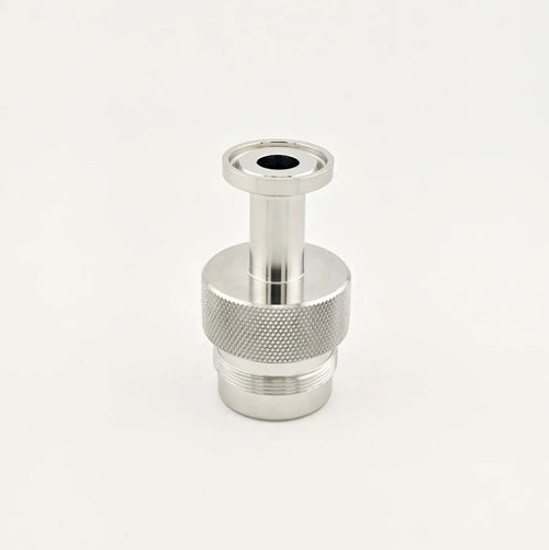 Adaptateur M30x1 - Micro clamp Inox 316L, électropolis  pour bioréacteur - Fermentec Shop